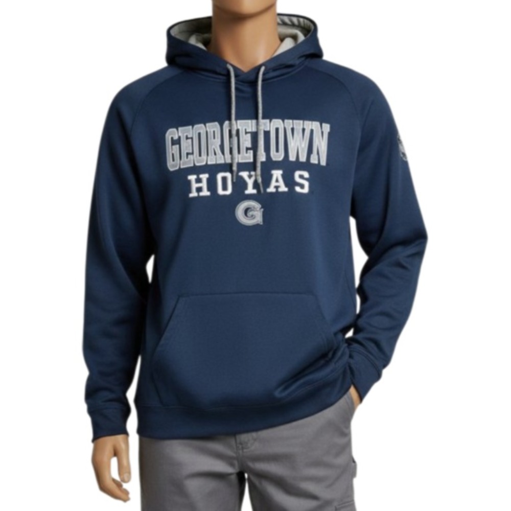 Georgetown Hoodie Mens XL Navy Blue Embroidered Stadium Athletics School Campus